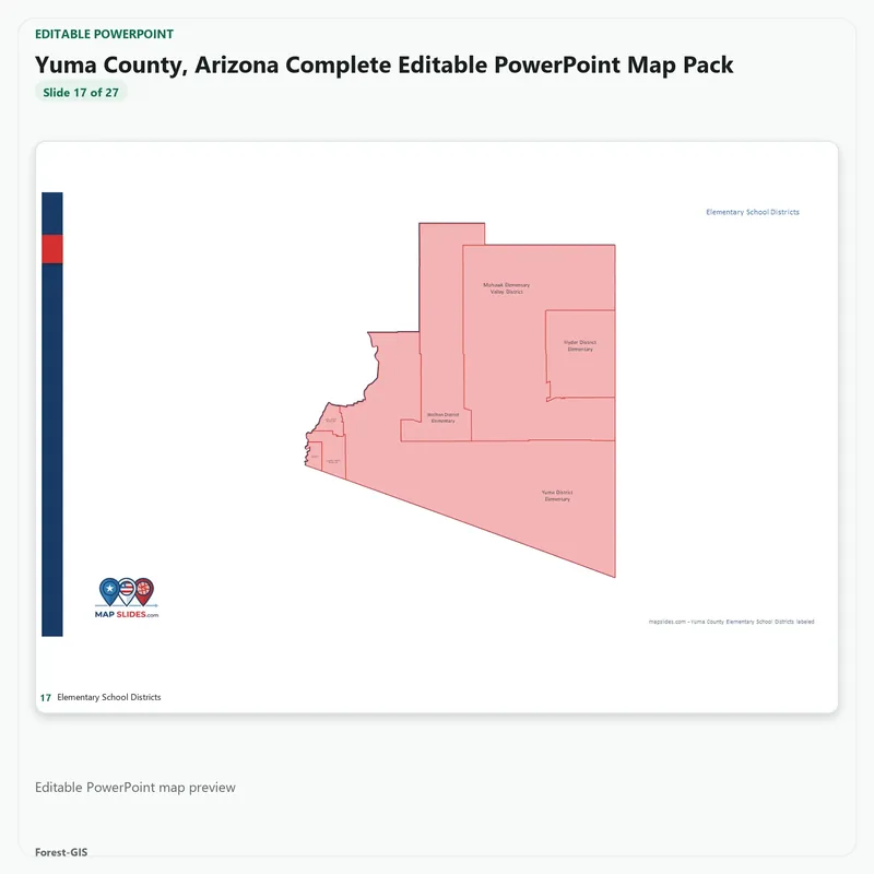 Yuma County, Arizona Editable Map Pack - Image 5