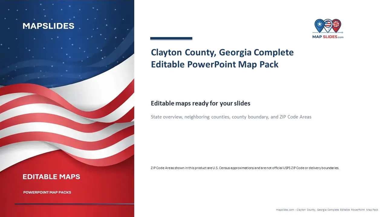 Clayton County, Georgia Editable Map Pack