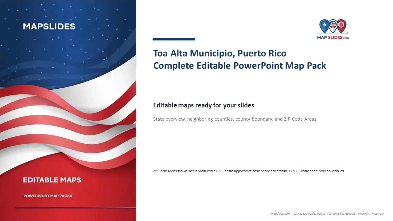 Toa Alta Municipio, Puerto Rico Editable Map Pack