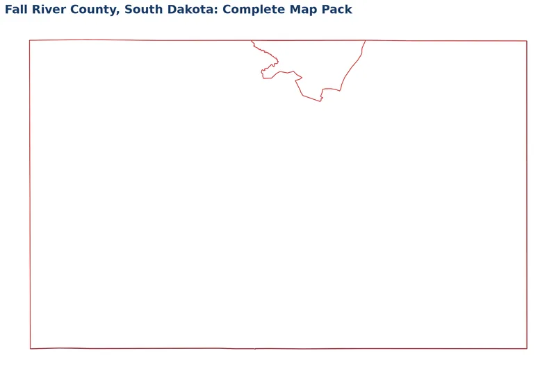 Fall River County, South Dakota Editable Map Pack