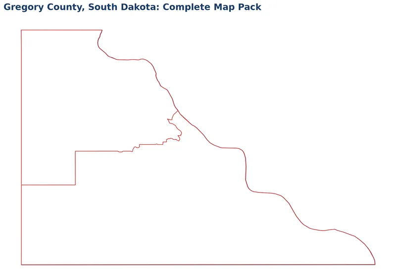 Gregory County, South Dakota Editable Map Pack