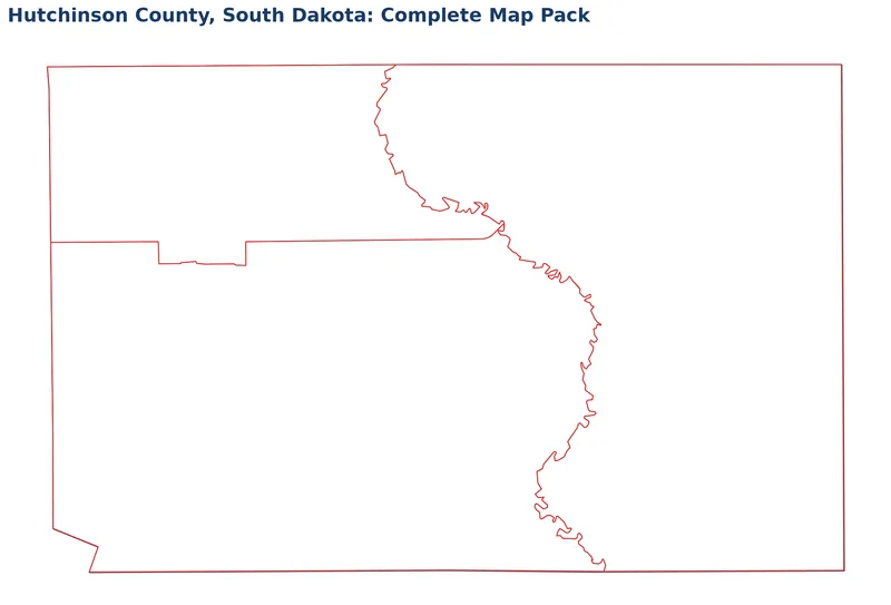 Hutchinson County, South Dakota Editable Map Pack