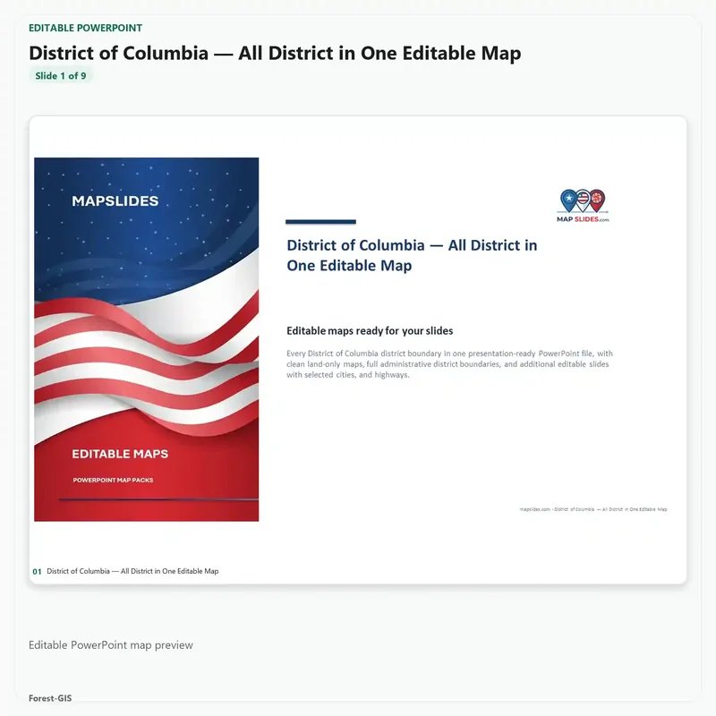 District of Columbia — All District in One Editable Map